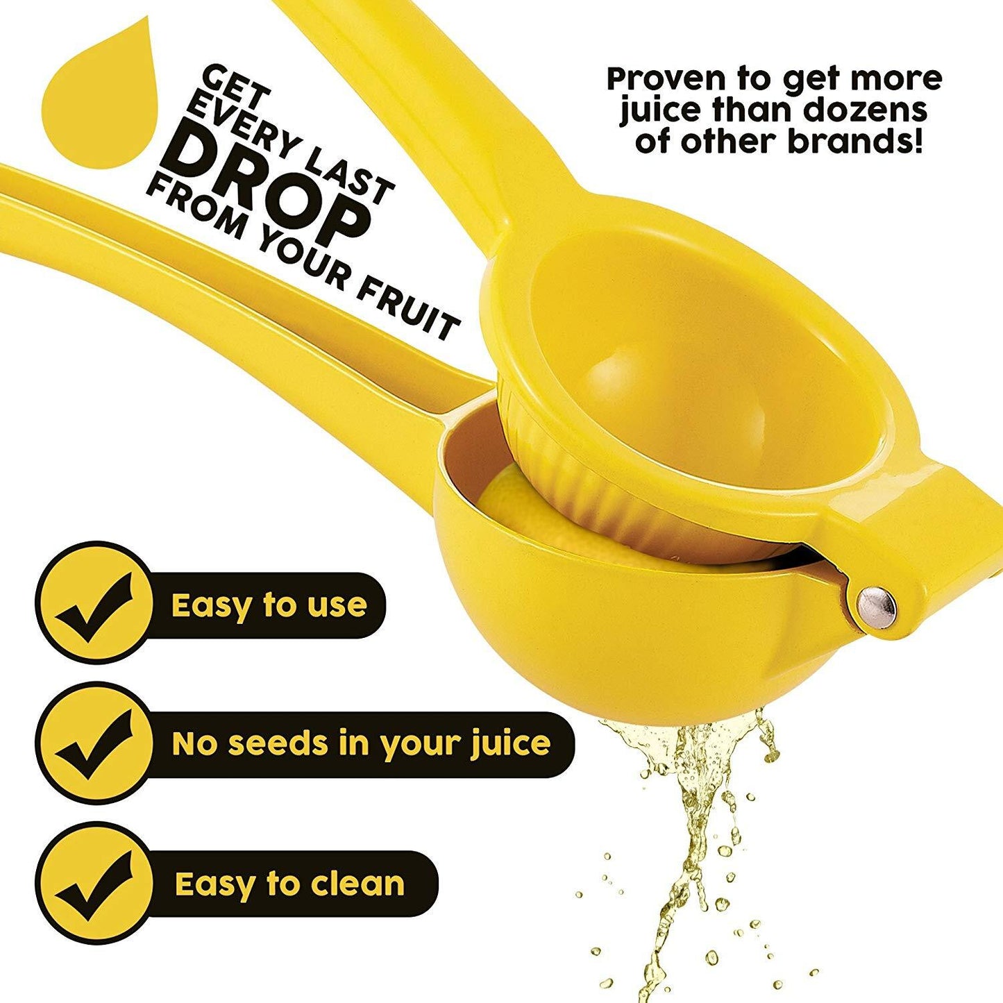 Premium Quality Metal Lemon Squeezer Handheld Juicer Presser Citrus Juice Lime - Homeware Discounts
