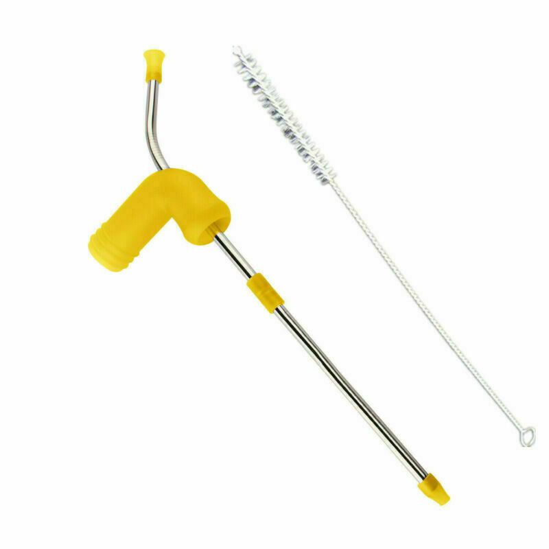 Drink Beer Snorkel Beer Bong Beer Bong Funnel Double Snorkel Bar Festivals Party Dispenser Cleaning Brush - Homeware Discounts