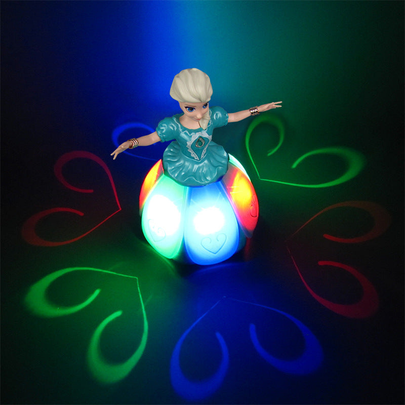 Electric Dancing Frozen Princess Elsa With Wings Action Figure Rotating Projection Light Music - Homeware Discounts