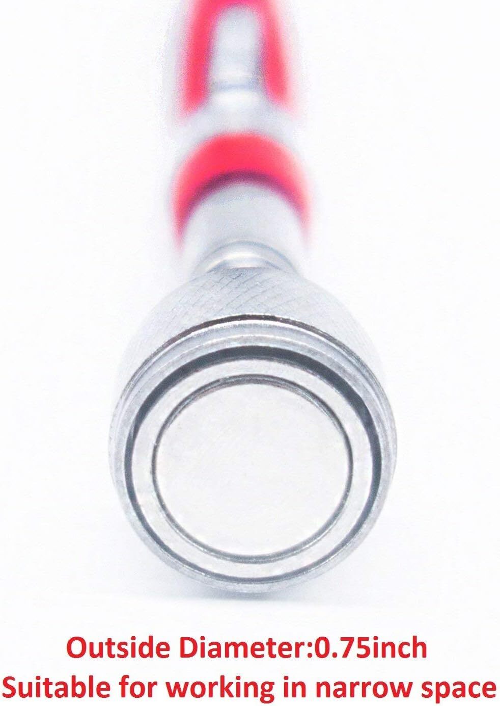 Magnetic Pickup Tool Retrieving Magnet with Pocket Clip Extendable 76cm Strong Pull Capacity for Finding Metal Nuts Bolts Screws - Homeware Discounts