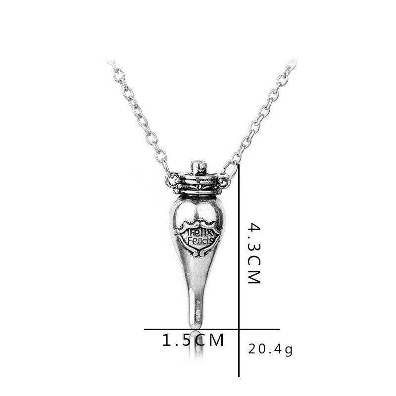 Harry Potter Magic Felix Felicis Potion Liquid Luck Vial Bottle Pendant Necklace - Homeware Discounts