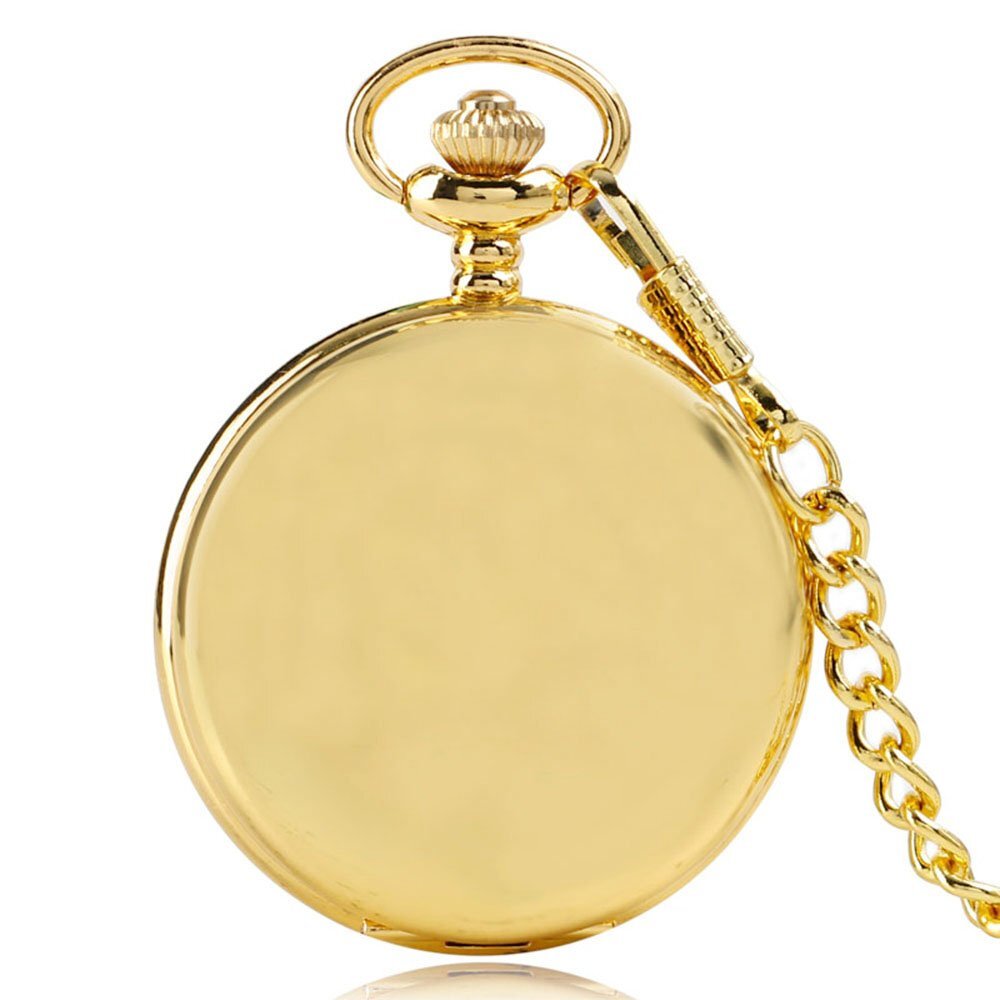 Vintage Pocket Watch Mechanical Pocket Watch Steampunk Smooth Roman Numerals Fob Watches - Homeware Discounts