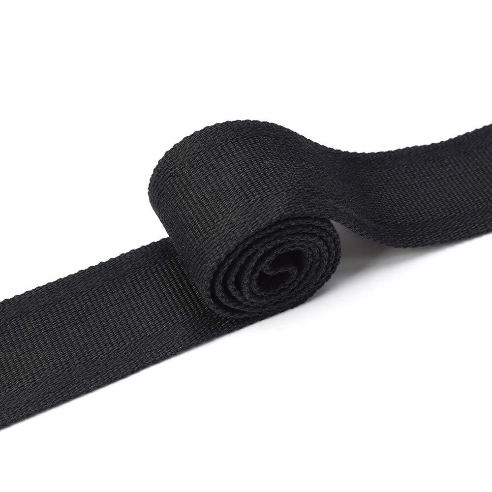 Black Guitar Strap Replacement Adjustable Nylon Belt Acoustic Electric Bass - Homeware Discounts