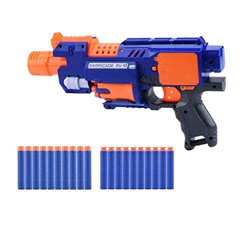 Blaze Storm Foam Bullet Blaster Manual Toy Gun Dual Gun Set 20 Safe Soft Foam Bullets - Homeware Discounts