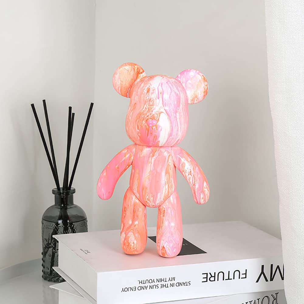 Fluid Bear Figurine Painting DIY Set Acrylic Pour Mini Keychain