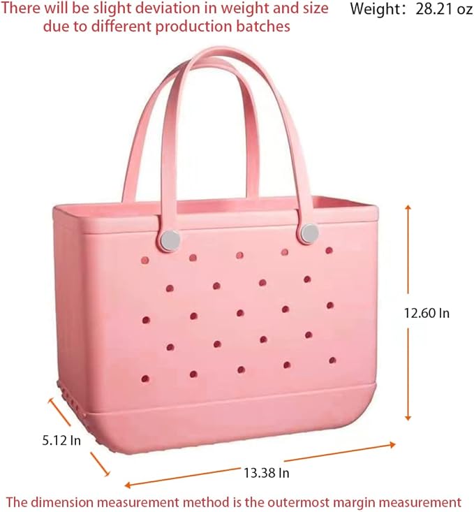 35cm Beach Bag Large Rubber Tote BagWaterproof Washable Open Women Croc Bag Hand Bag Beach Pool Yoga