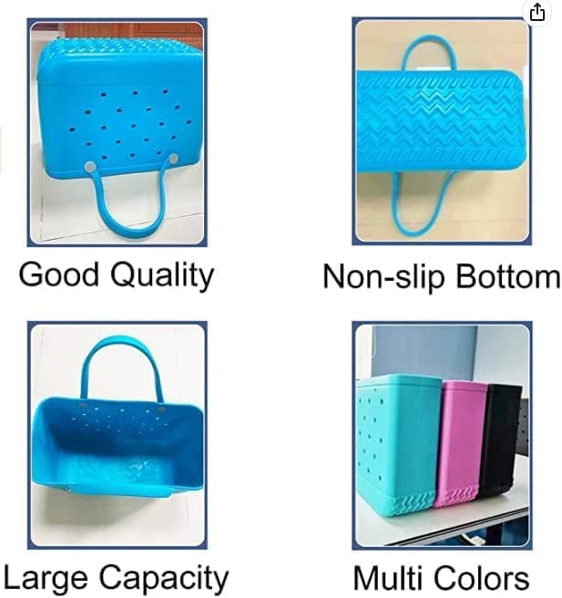 35cm Beach Bag Large Rubber Tote BagWaterproof Washable Open Women Croc Bag Hand Bag Beach Pool Yoga