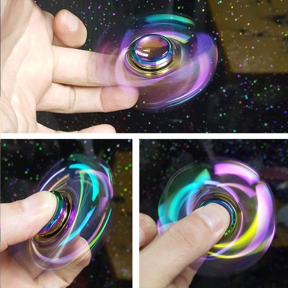 Thors Hammer 3D Metal EDC Neon Rainbow Fidget Hand Spinner toy