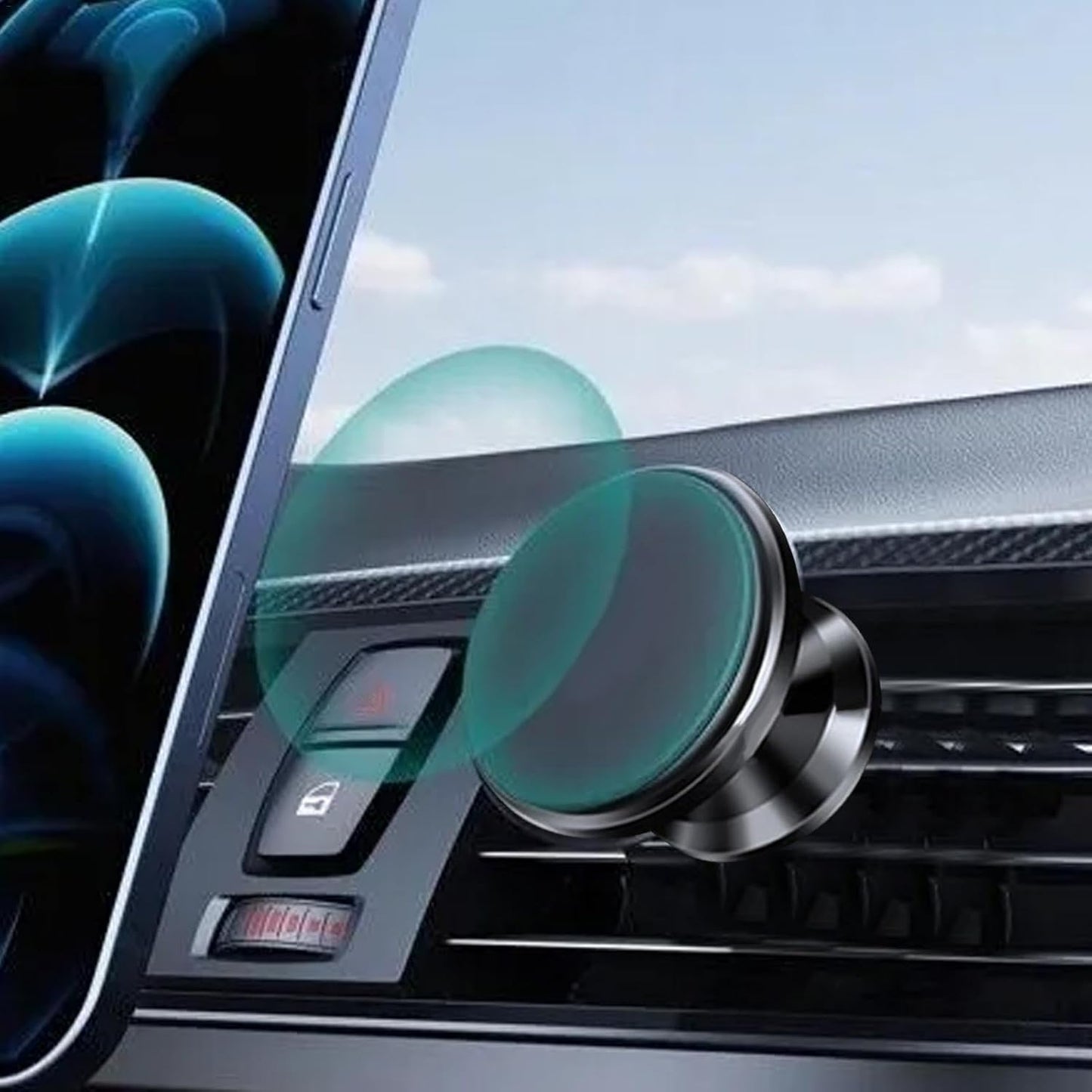 360 Degree Adjustable Magnetic Car Mount Universal Stick On Mount Dashboard Magnetic Phone Holder for Car Cell Phones