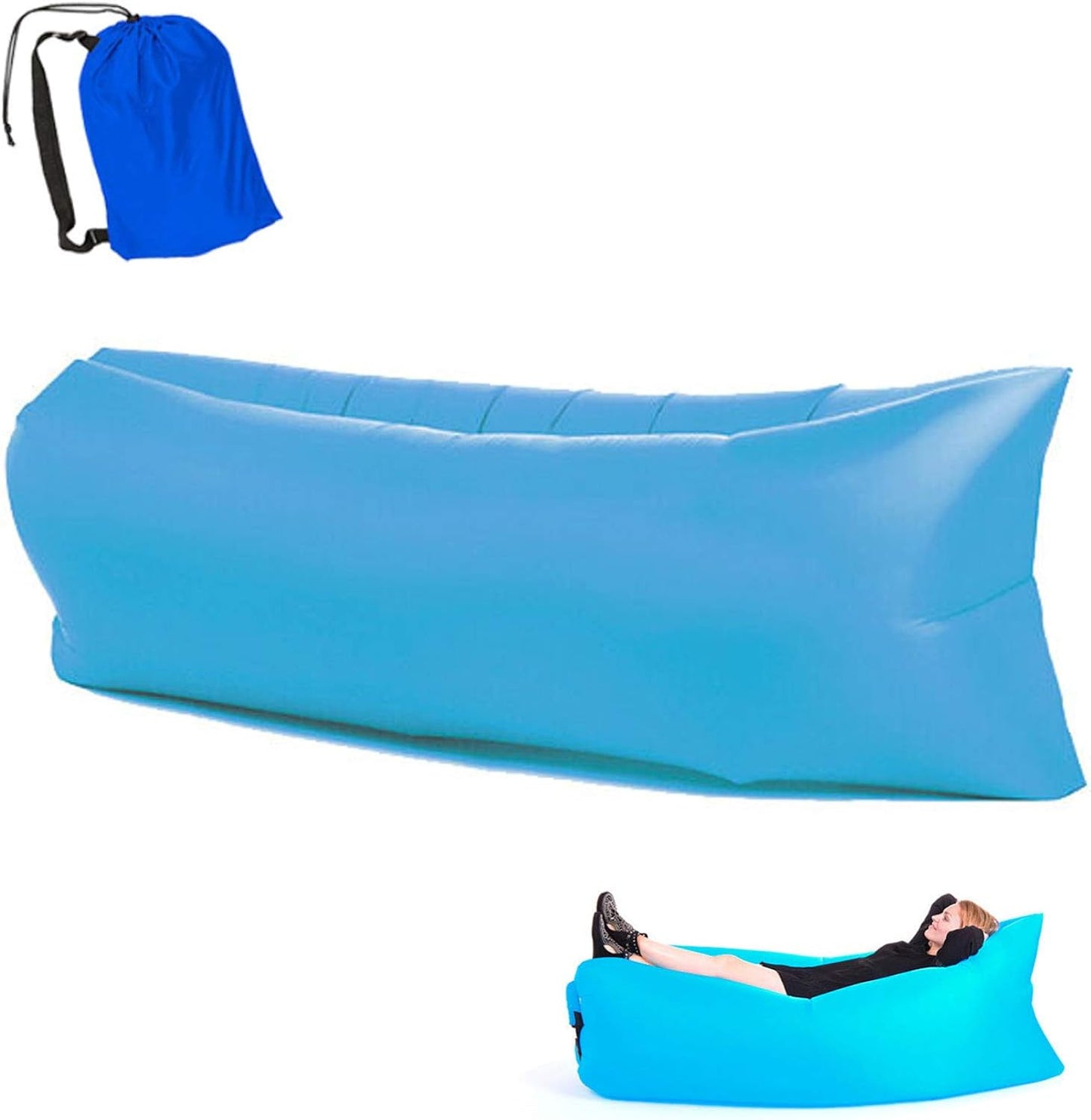 Air Beach Bed Sleeping Bag Lazy Chair Lounge Beach Sofa Bed Inflatable Camping