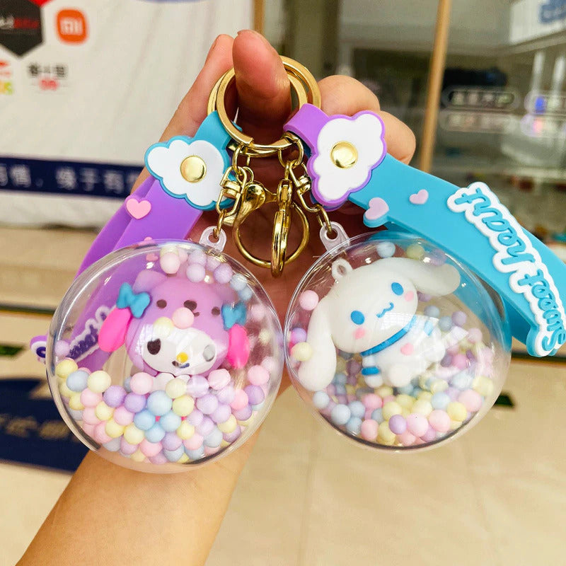 Sanrio Hello Kitty Kuromi Cinnamoroll My Melody Keyring Key Chain Kids - Homeware Discounts