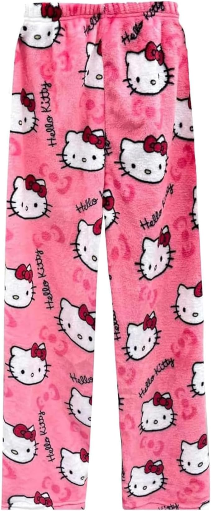 Hello Kitty Pajama Pants Women's Flannel winter Pajamas Bottoms Girls Soft Comfy Sleep Lounge Fuzzy Long Pant - Homeware Discounts