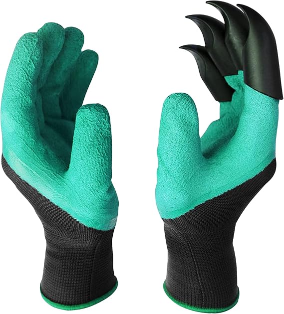 2 Pairs Garden Gloves with Claws for Digging Planting Gardening Glove - Homeware Discounts
