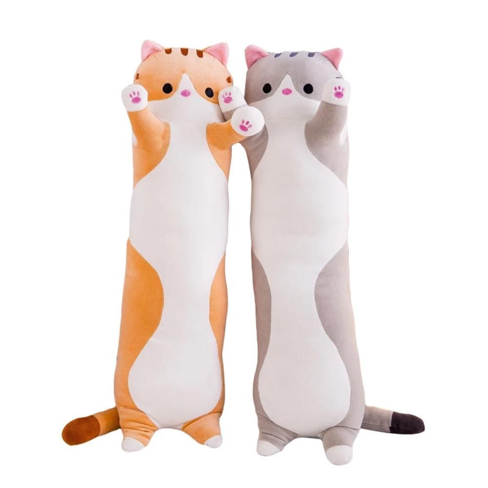 80cm Cute Cat Pillow Plushie Plush Soft Long Body Pillow - Homeware Discounts