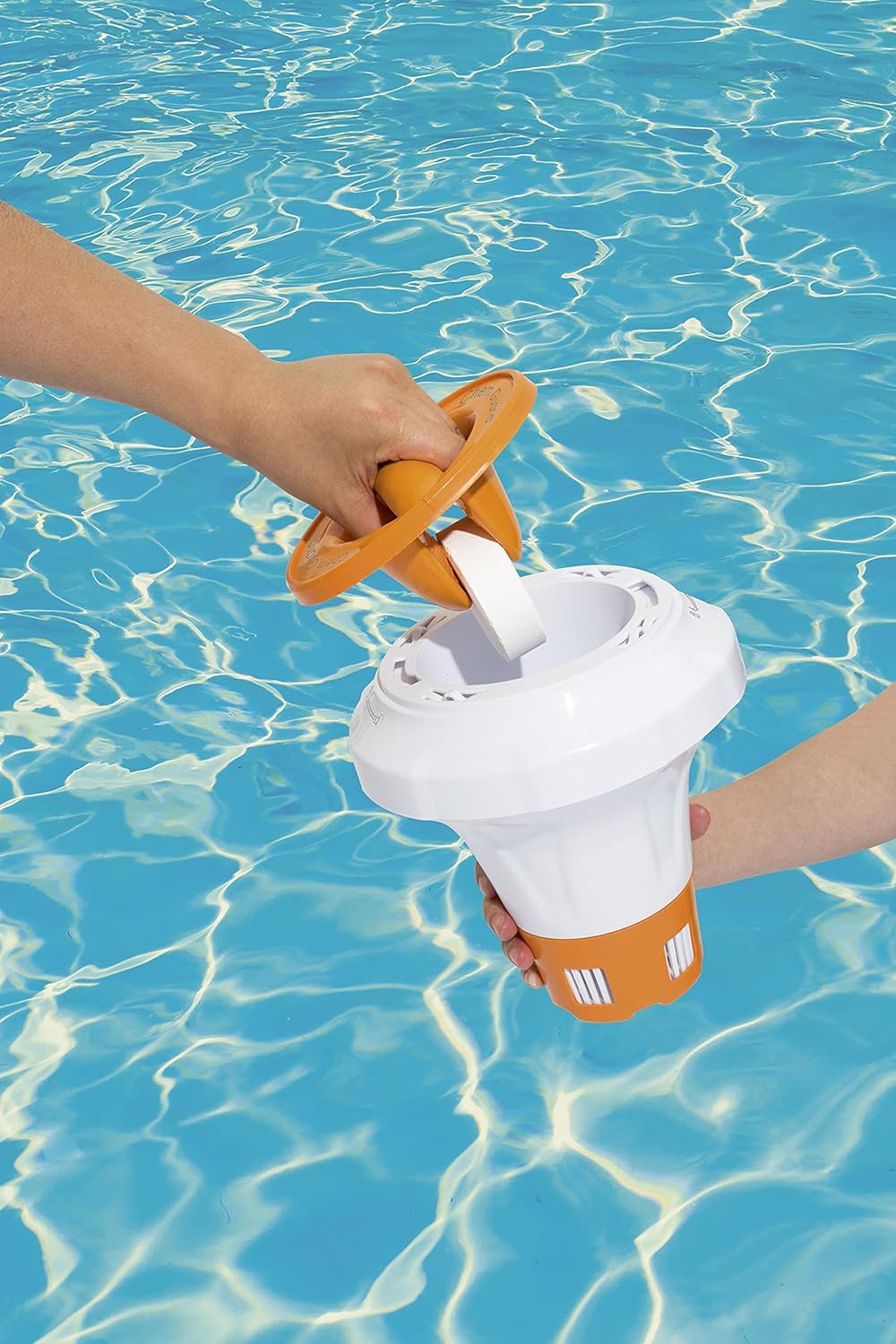 Bestway Flowclear Floating Pool Chemical Dispenser with ChemGuard Glove
