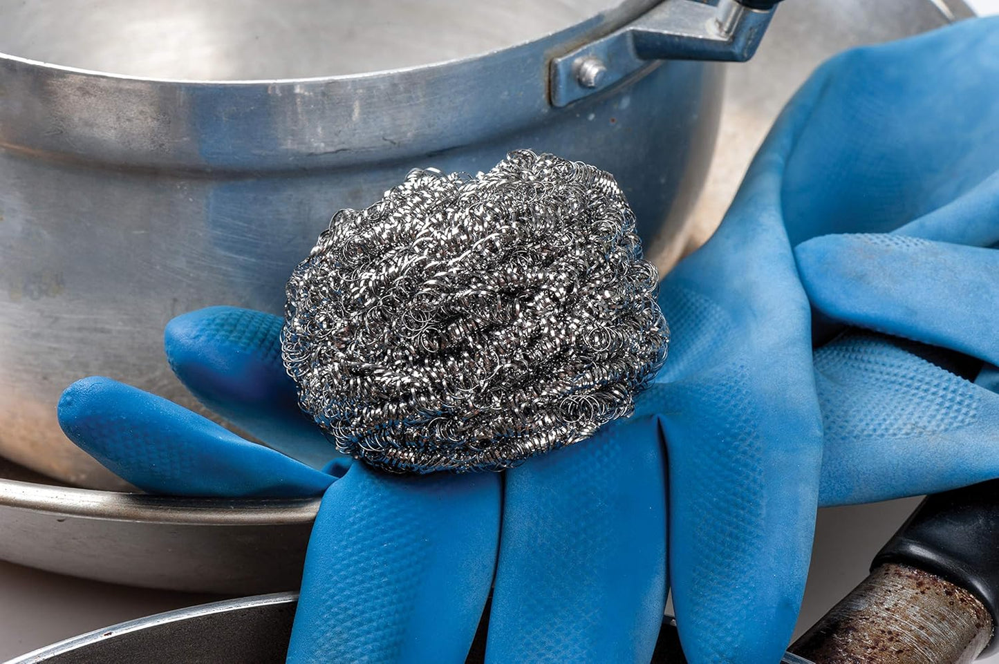 12PCS Kitchen Cleaning Tool Stainless Steel Wire Balls Scouring Pad Scourer