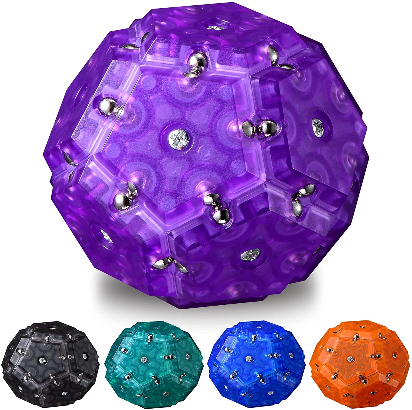 Magnetic Fidget Sphere Pentagons Magnet Tiles Building Block Stress Relief Ball - Homeware Discounts