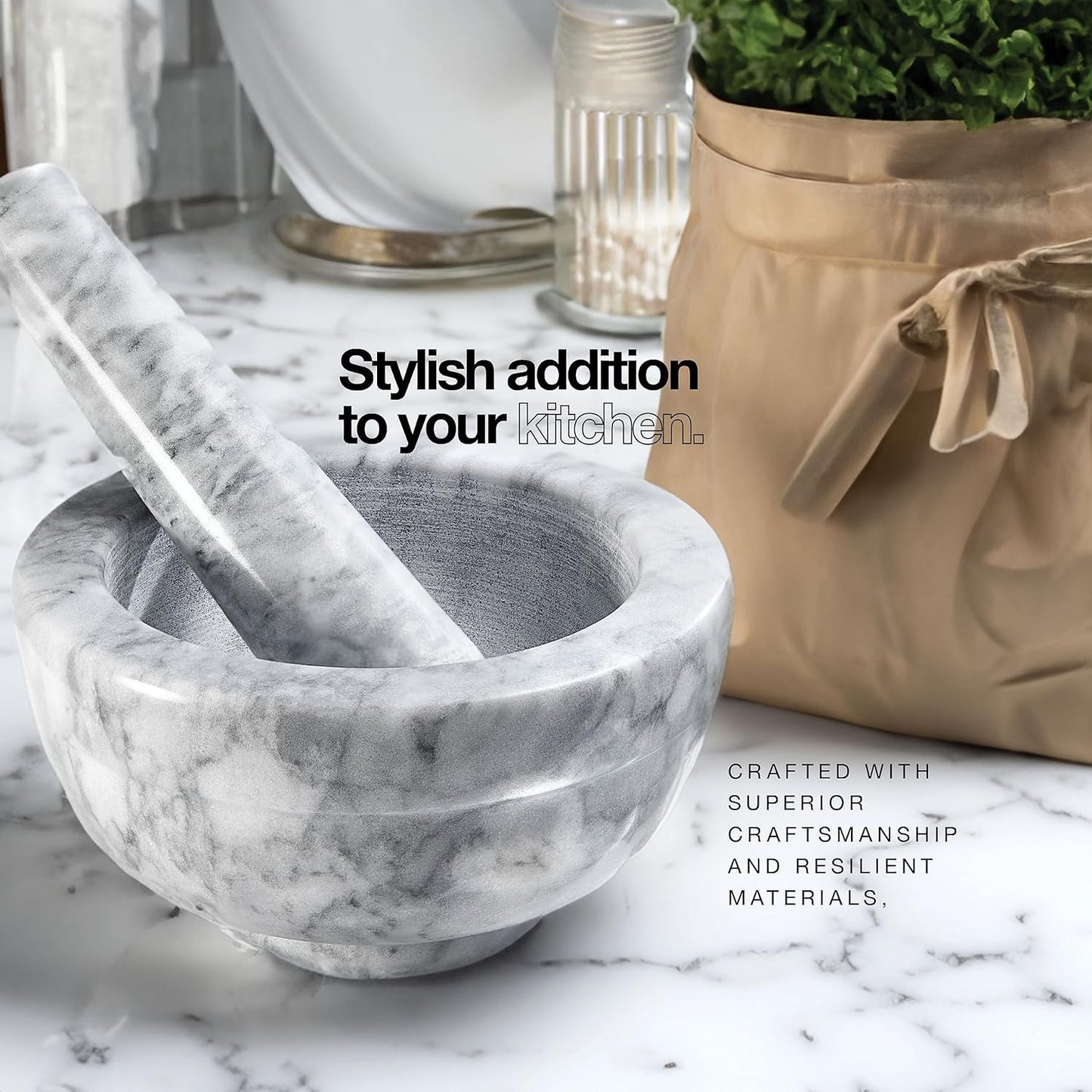 Small Heavy Duty Solid Granite Mortar & Pestle Set Unpolished Spice Grinder Grinding Bowl