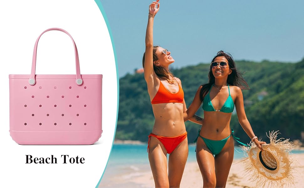 35cm Beach Bag Large Rubber Tote BagWaterproof Washable Open Women Croc Bag Hand Bag Beach Pool Yoga
