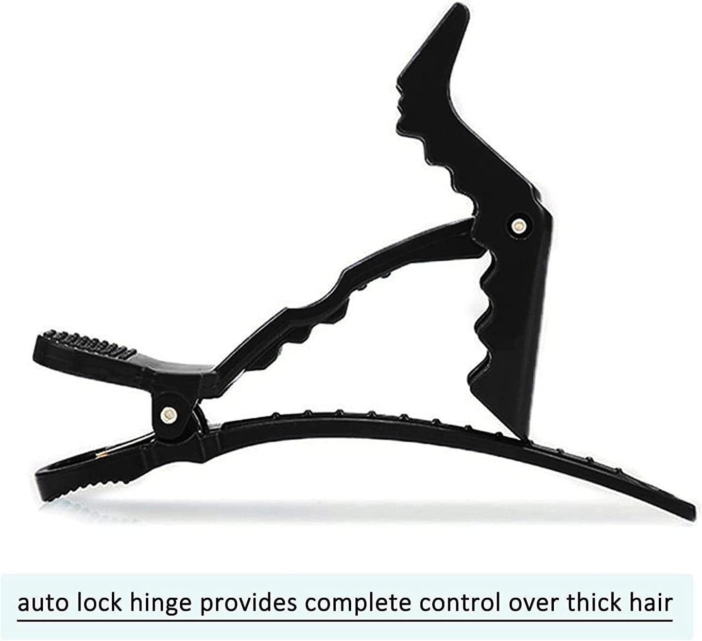 10x Crocodile Hair Clips Salon Hairdressing Tool Matte Section Claw Clamp Black - Homeware Discounts