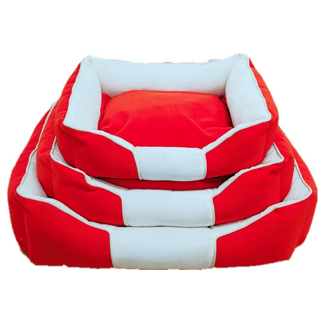 60cm Soft Velvet Sofa Shape Dog Cat Pet Bed Warm Dog Deds Washable Removable Cushion