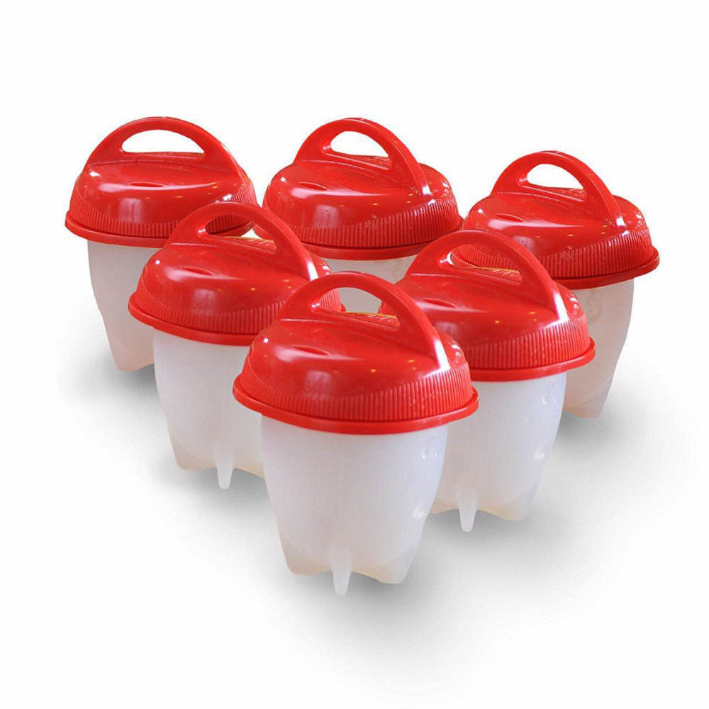 6PCS Food Silicon Egg Boiler Hard Boiled Egglettes Egg Cooker Kitchen Tool