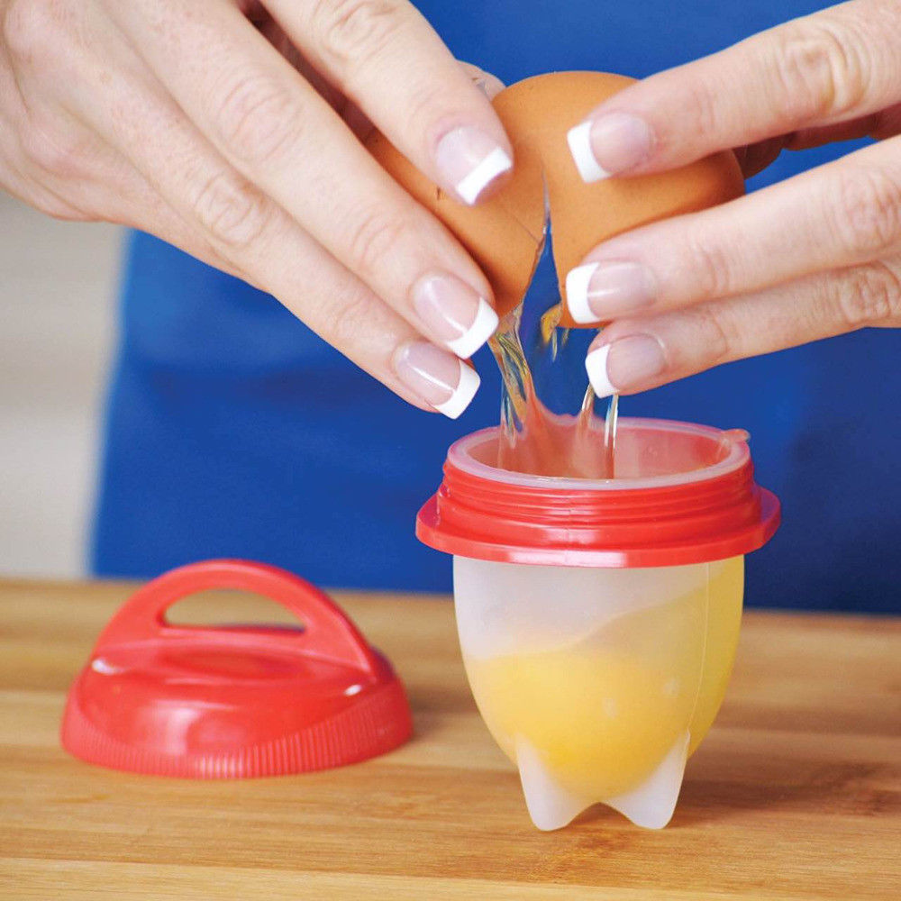 6PCS Food Silicon Egg Boiler Hard Boiled Egglettes Egg Cooker Kitchen Tool