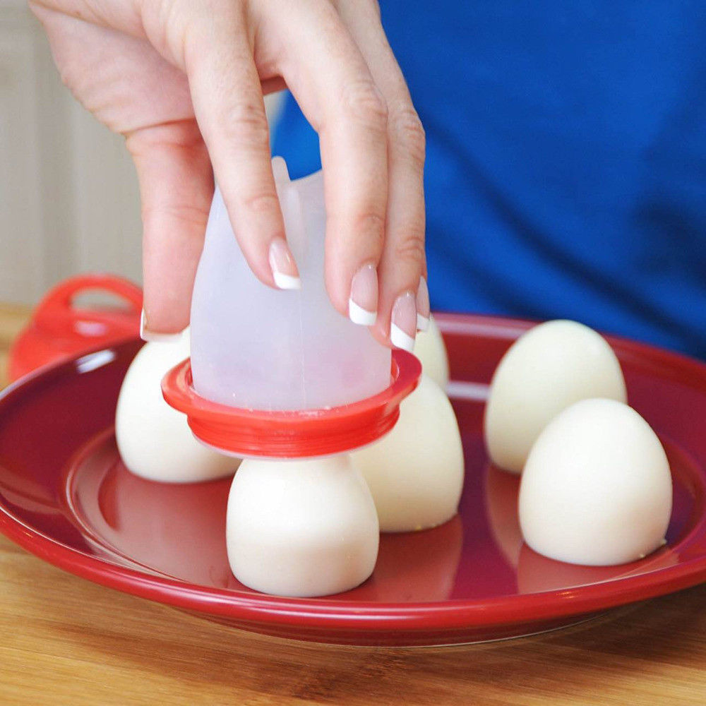 6PCS Food Silicon Egg Boiler Hard Boiled Egglettes Egg Cooker Kitchen Tool