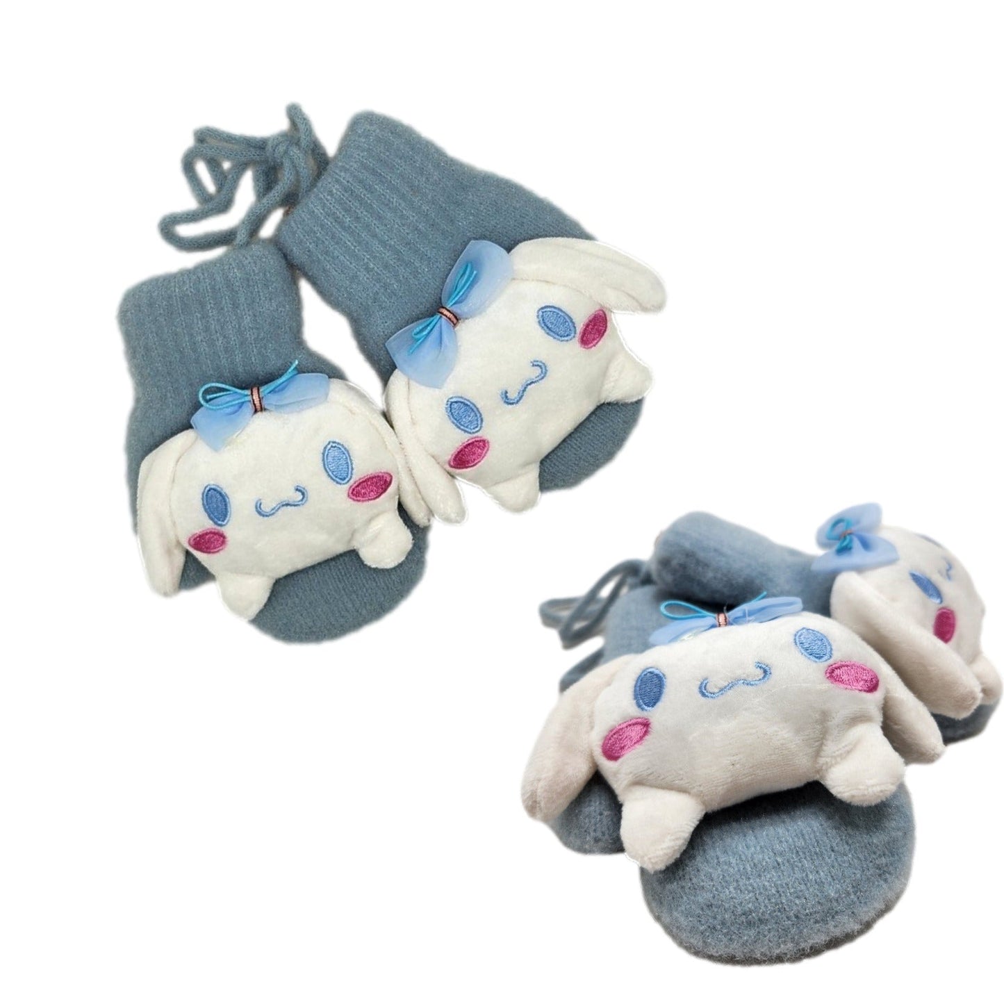 Hello Kitty Winter Mittens Gloves - Kuromi Cinnamoroll Kids Teen Size Wool Knit Mitten