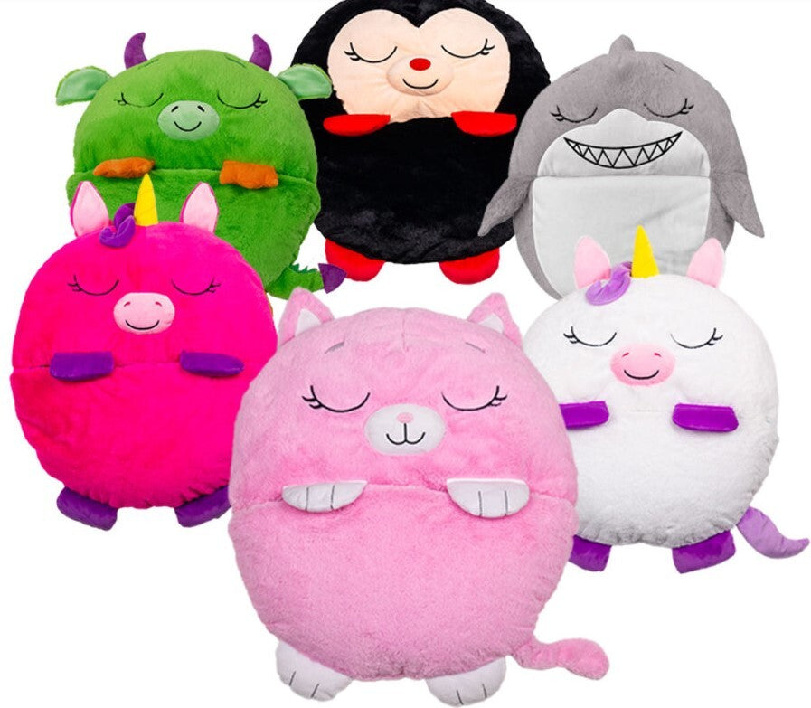 Sleeping Bag Happy Napper Kids Children Blanket Winter Fluffy Warm Pillow & Sleepy Sack Plush