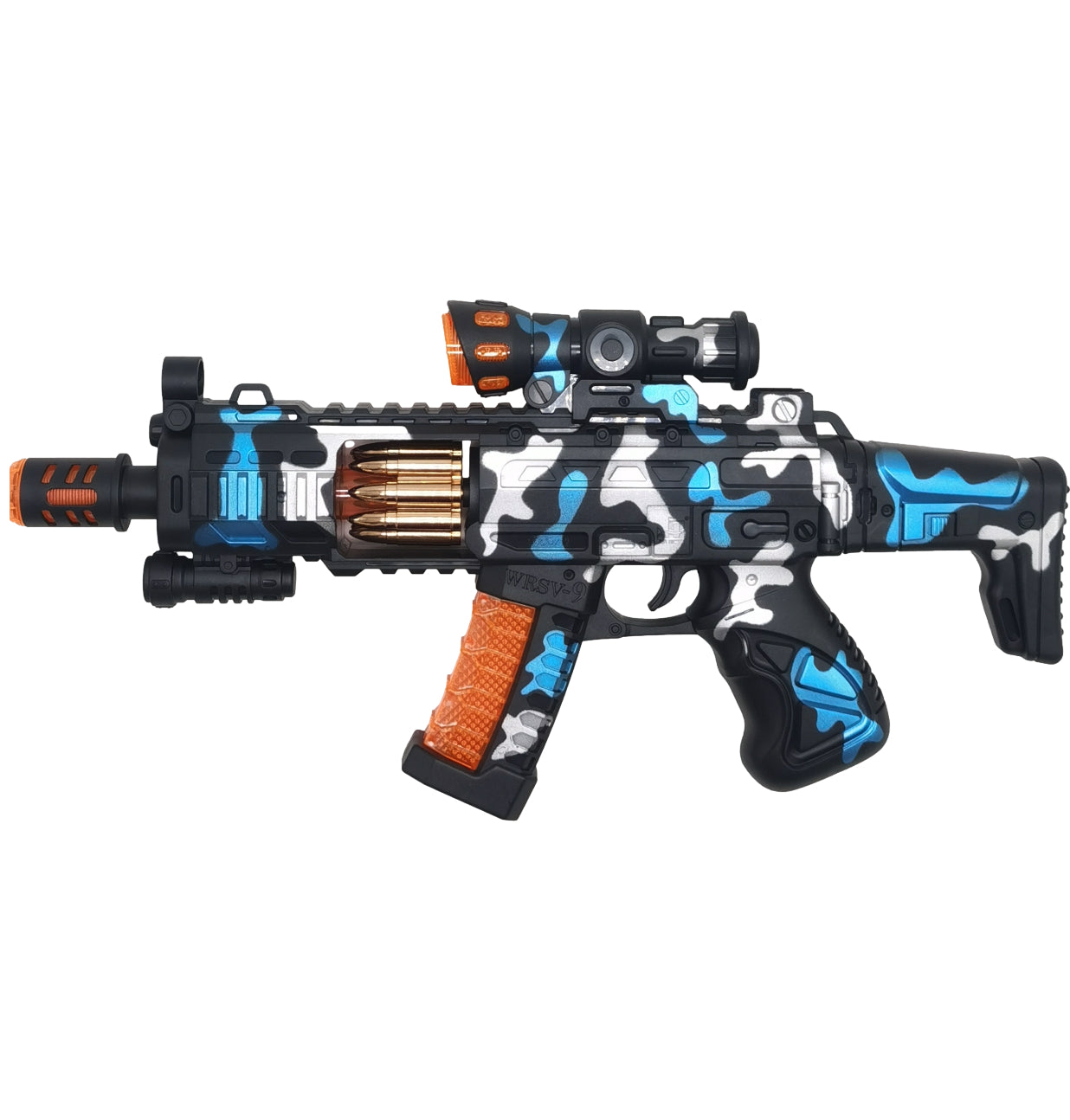 Toy Machine Gun Electronic Sound Light Vibration Toy Assault rifle Electric with Sound Light - Homeware Discounts
