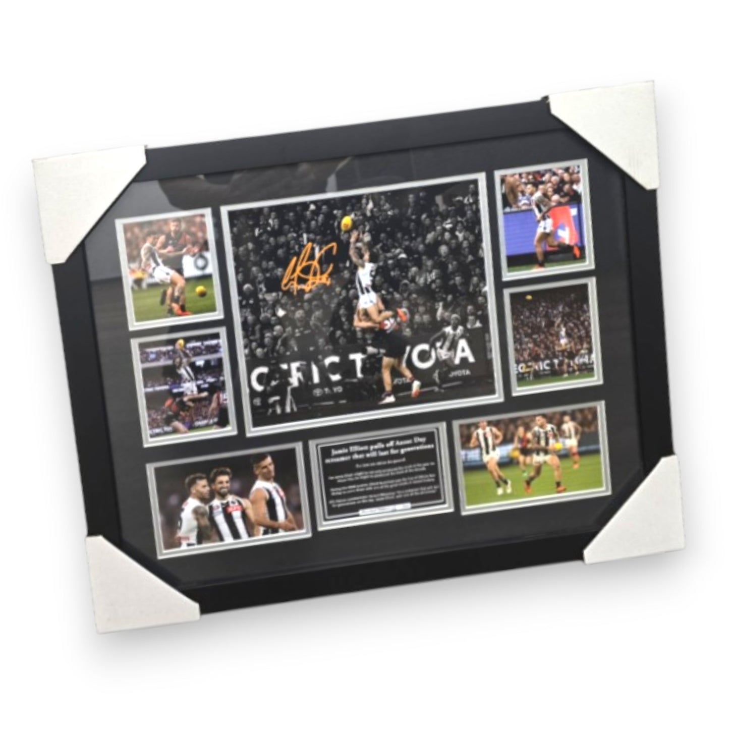 Jamie Elliott ANZAC Match Mark Signed Limited Edition Photo Memorabilia Wooden Frame