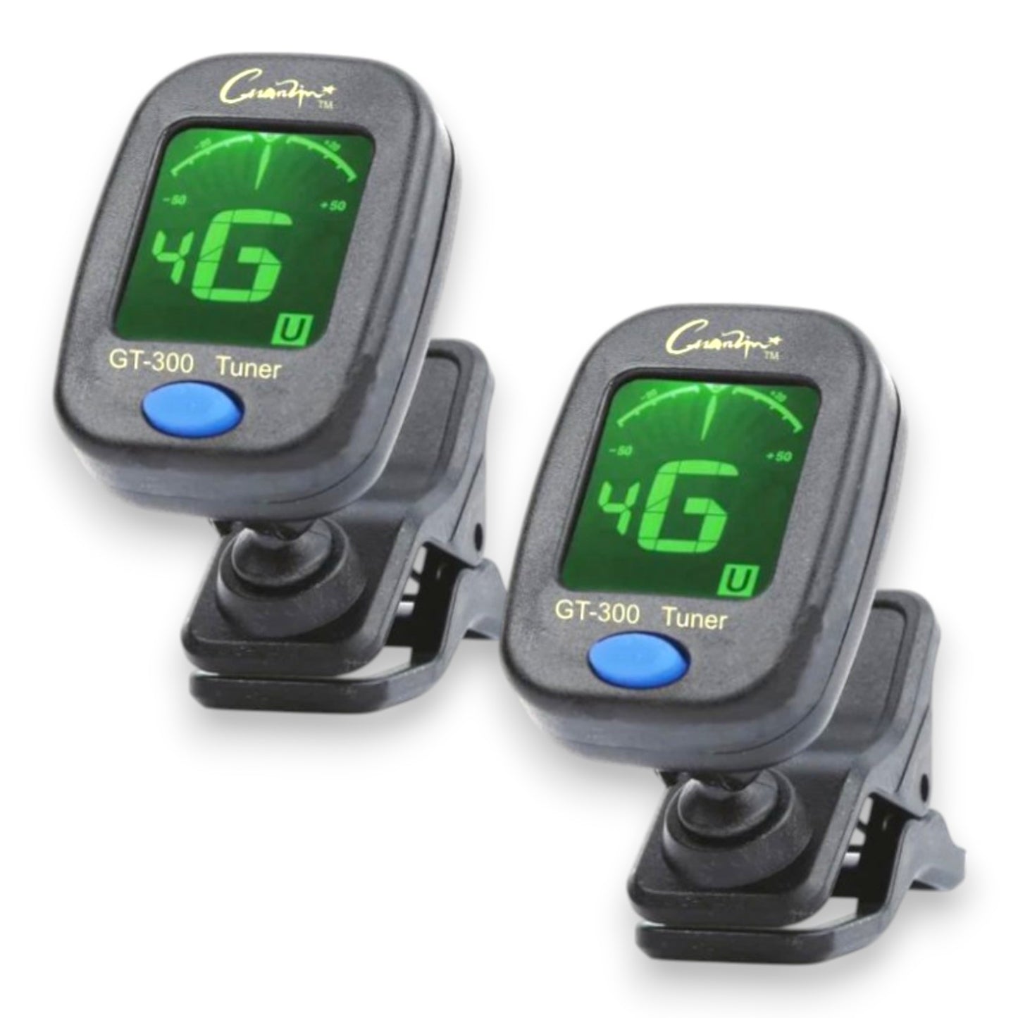 2-Pack Guitar Tuner Clip On Tuner for Electric Acoustic Guitars Bass Chromatic Violin Ukulele Rowin