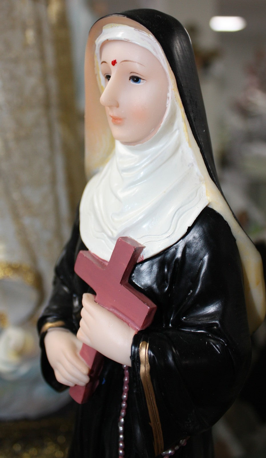 Religious suggestions Resin Statue of Saint Rita Cascia 12" Nativity Figure Christmas Decoration 30.5cm