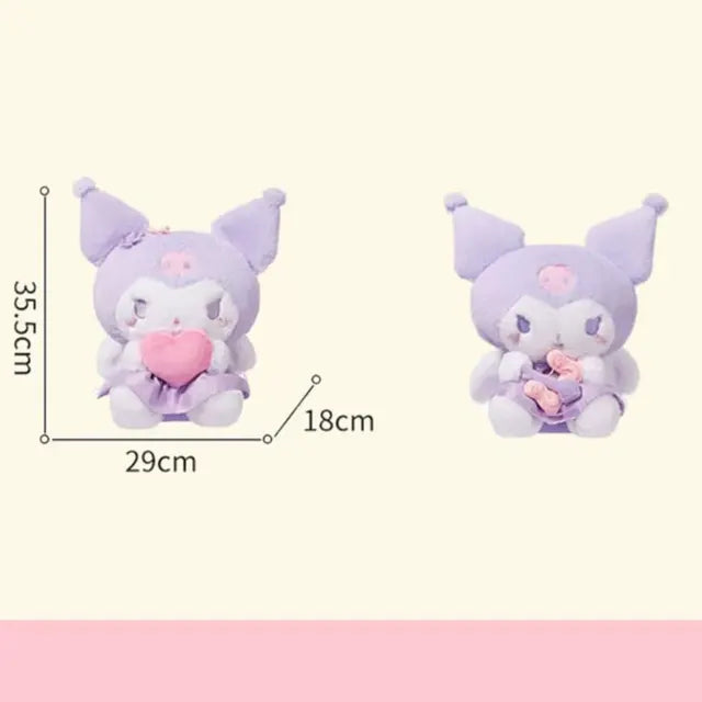 35cm Sanrio Kuromi Plushie Angel Wings Hold Love plush toy