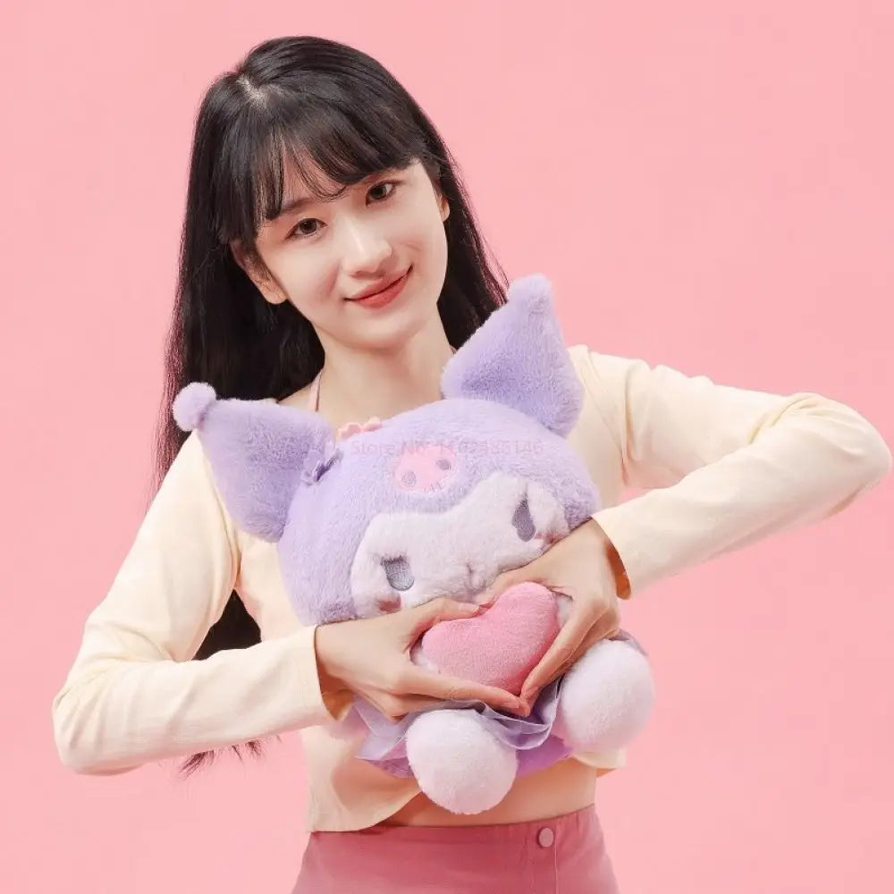 35cm Sanrio Kuromi Plushie Angel Wings Hold Love plush toy