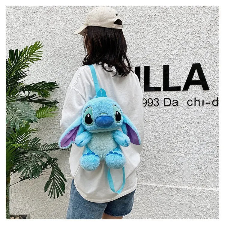 30cm Stitch Plush Backpack Kawaii Plush Messenger Bag Birthday Gift For Kids Girls