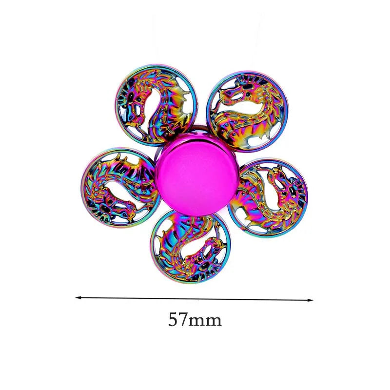 Dragon 3D Metal EDC Neon Rainbow Fidget Hand Spinner toy