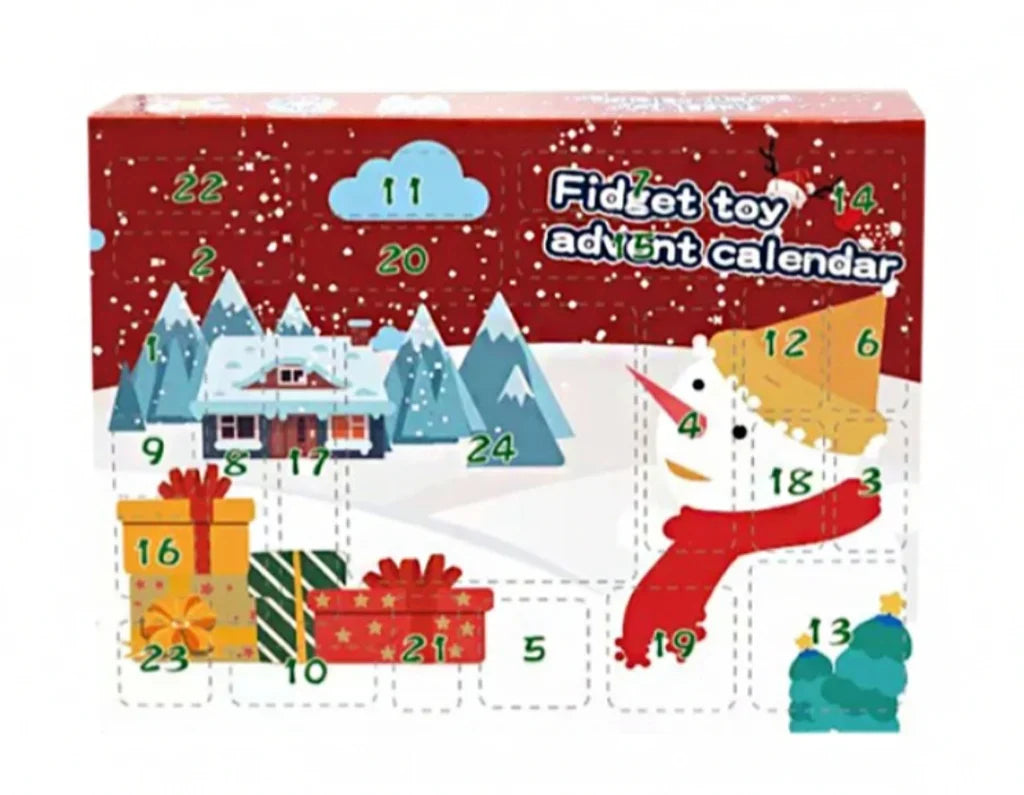 Fidget Toy Advent Christmas Calendar Xmas Pop it Simple Dimple Gift Toys 24 Fidget Toys