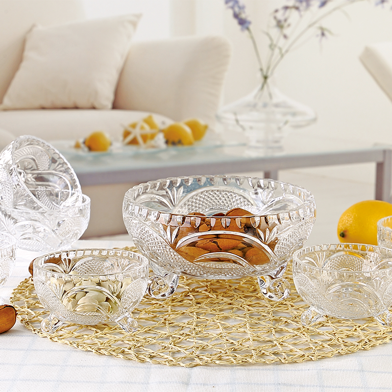 Crystal-Clear Deli Glassware Sugar Bowls/ Trifle / Dessert / Fruit Bowl & Serving Bowls Set of 7
