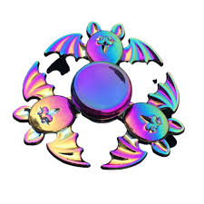 Bat 3D Metal EDC Neon Rainbow Fidget Hand Spinner toy