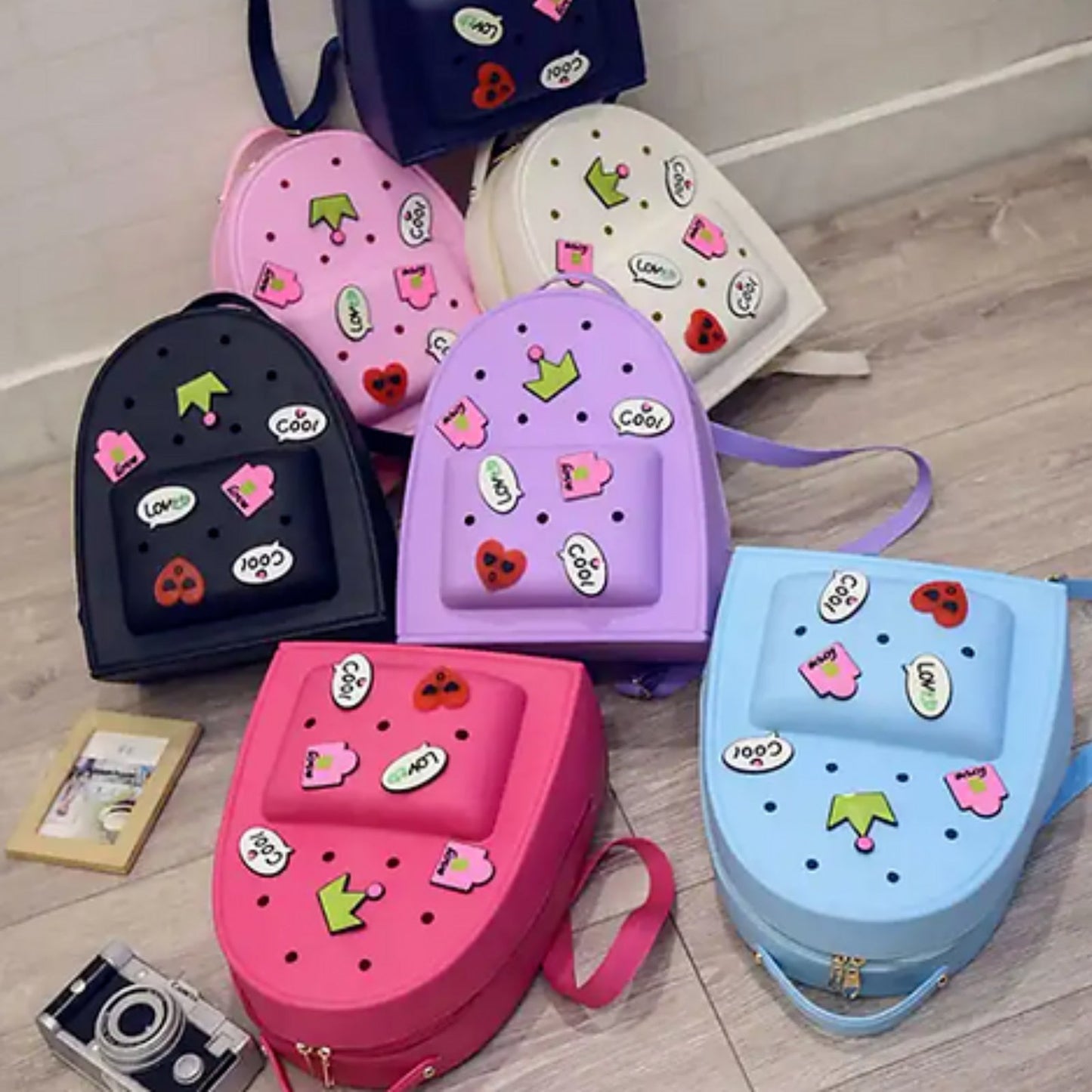 Waterproof Mini Silicone Croc shoe Charms Backpack bag - Homeware Discounts