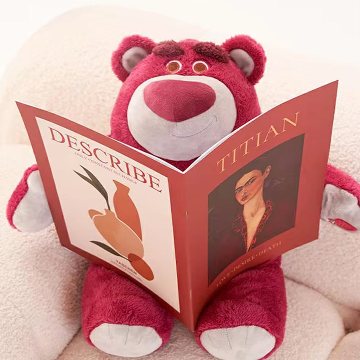 75cm Lotso Toy Story Plush Bear Strawberry Scented Smell Soft Toy - Homeware Discounts