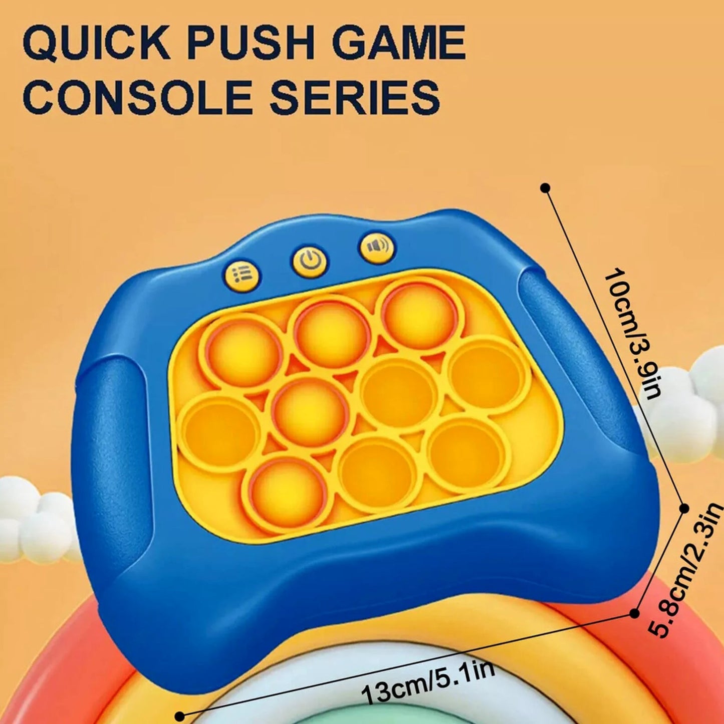 Quick Push Game Pop it Up Fidget Bubble Electronic Pop Game Light Anti-Stress Toys - Homeware Discounts