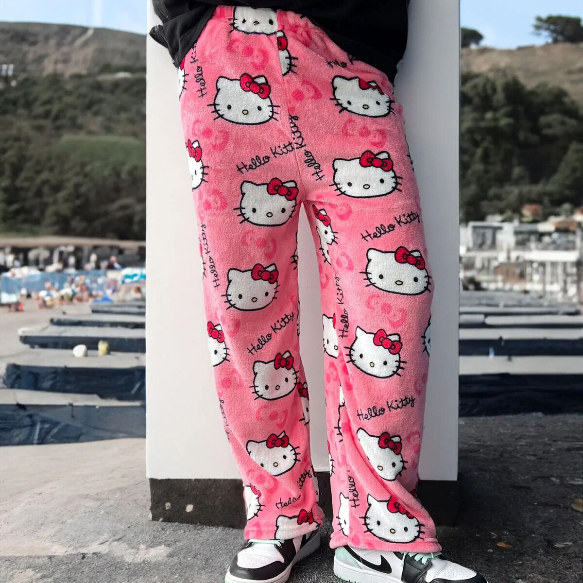 Hello Kitty Pajama Pants Women's Flannel winter Pajamas Bottoms Girls Soft Comfy Sleep Lounge Fuzzy Long Pant - Homeware Discounts