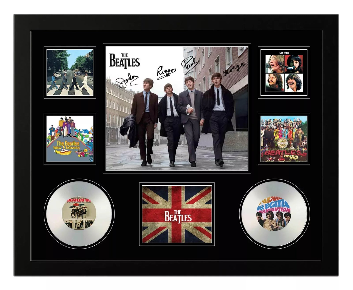 THE BEATLES Signed Limited Edition Photo Memorabilia Wooden Frame