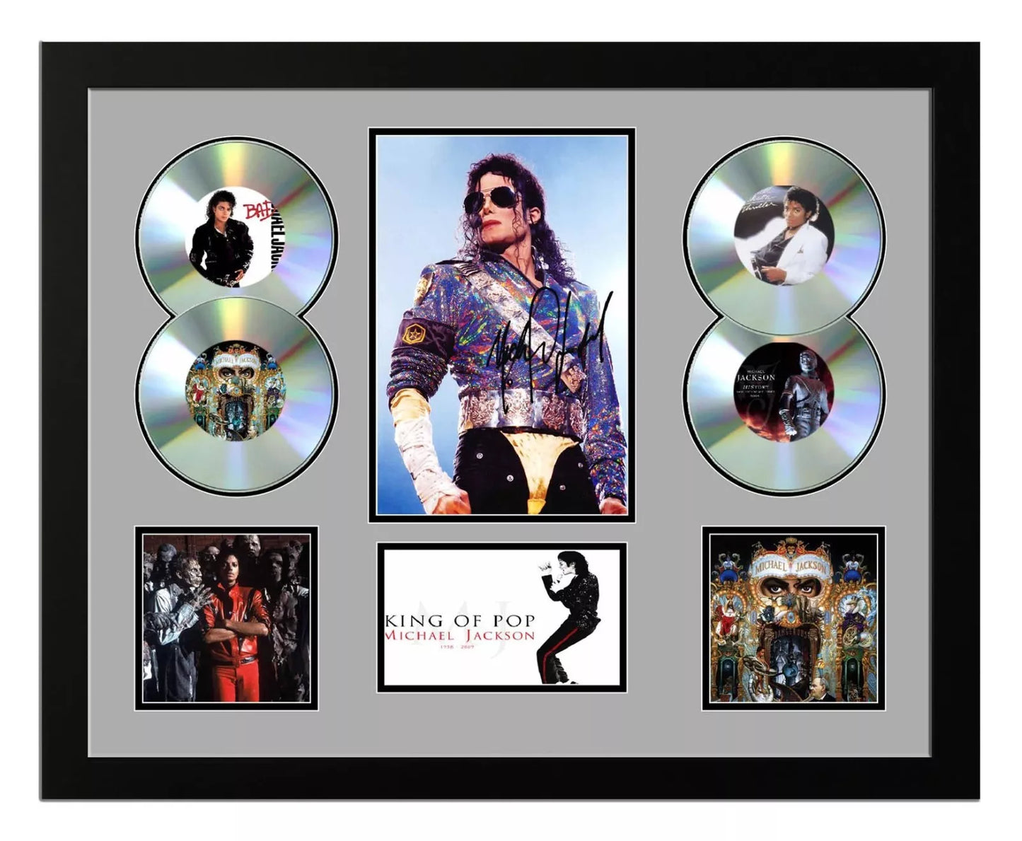 MICHAEL JACKSON Signed Limited Edition Photo Memorabilia Wooden Frame