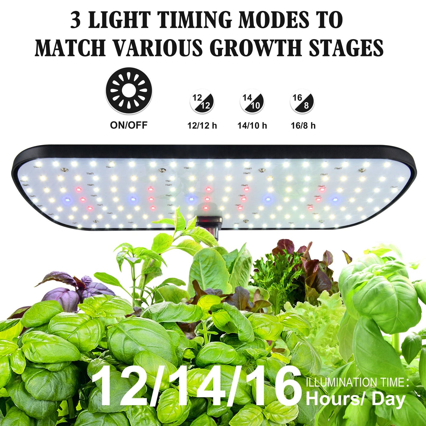 Hydroponics Plant Growing System 12 Pods Indoor Herb Garden Kit Led Grow Light Automatic Germination Kit Garden Planter 4L - Homeware Discounts