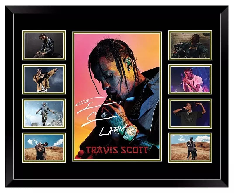 TRAVIS SCOTT 2018 ASTROWORLD Signed Limited Edition Photo Memorabilia Wooden Frame