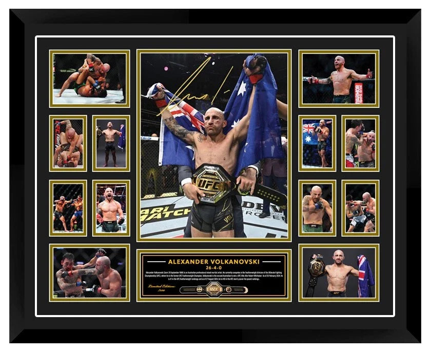 ALEXANDER THE GREAT VOLKANOVSKI UFC Limited Edition Photo Memorabilia Wooden Frame